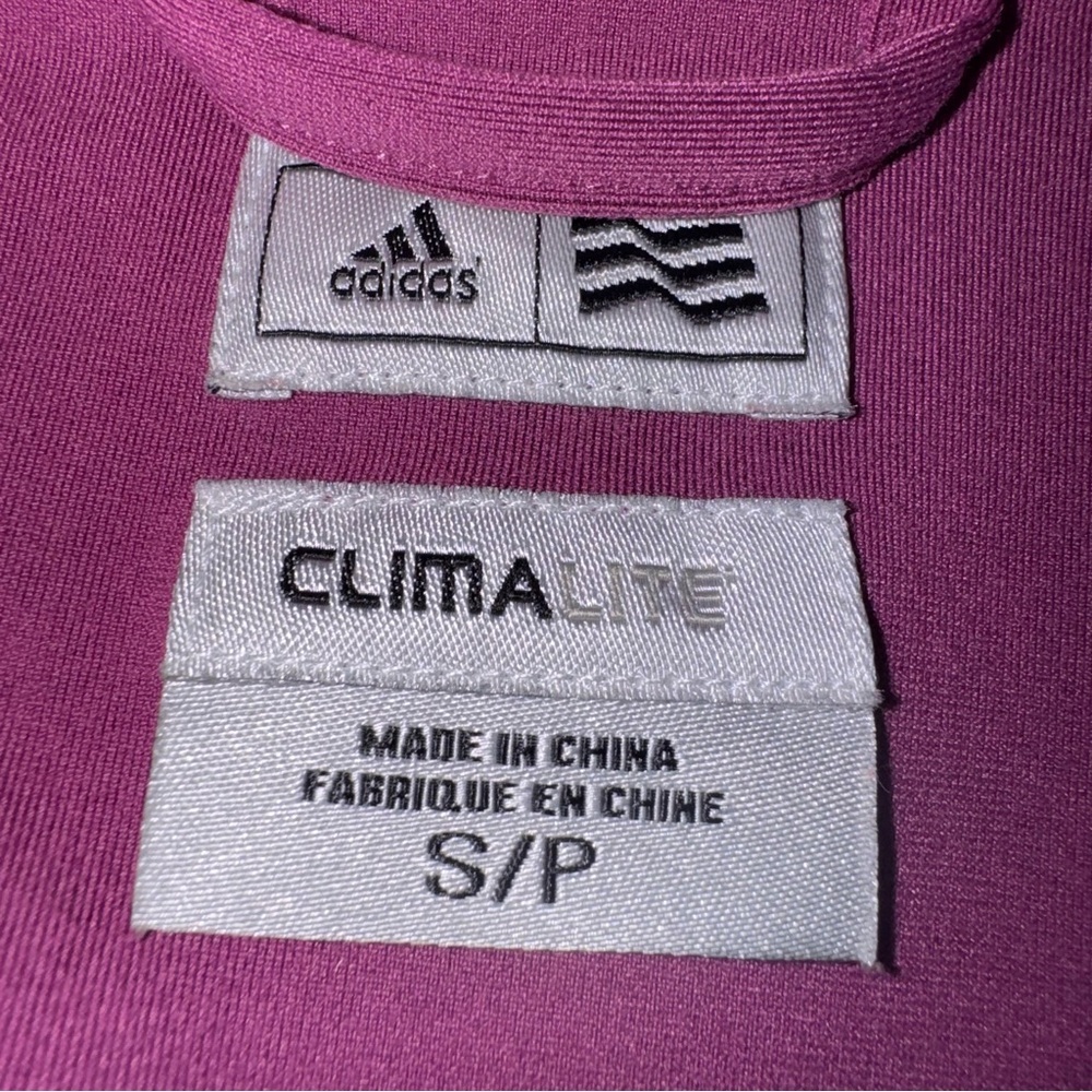 Adidas Womens Small Pink ClimaLite Full Zip Athletic Jacket Running Training - Picture 5 of 8